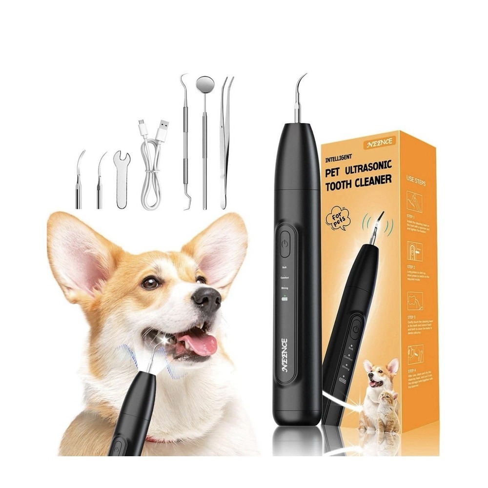 NEENCE Dog Electric Toothbrush Ultrasonic Teeth Cleaner with LED Light for Dogs - Picture 1 of 7